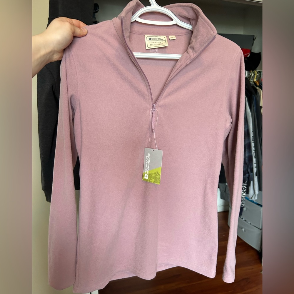 Mountain Warehouse Fleece Quarter Zip - Pink & Black
